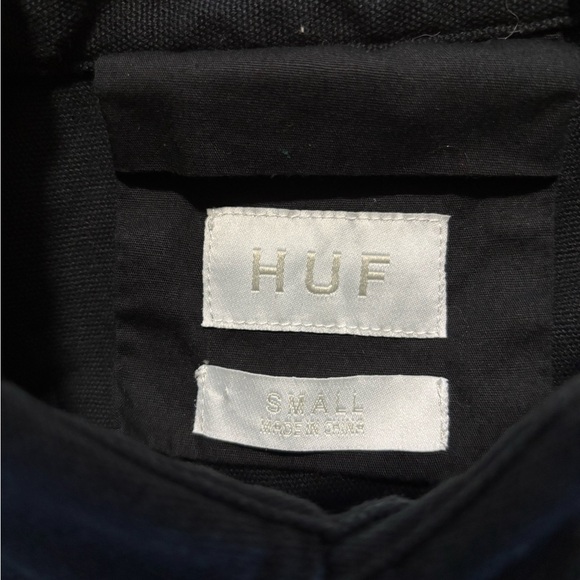 HUF - Black Canvas Button Up / Size: S - Picture 3 of 3